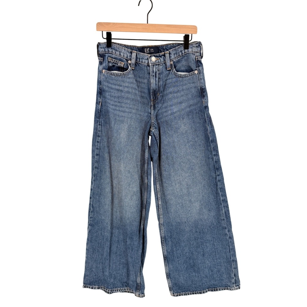 GAP Baggy Jeans Blue 0/25R High Rise Wide Leg Denim 90s Y2K Skater Streetwear